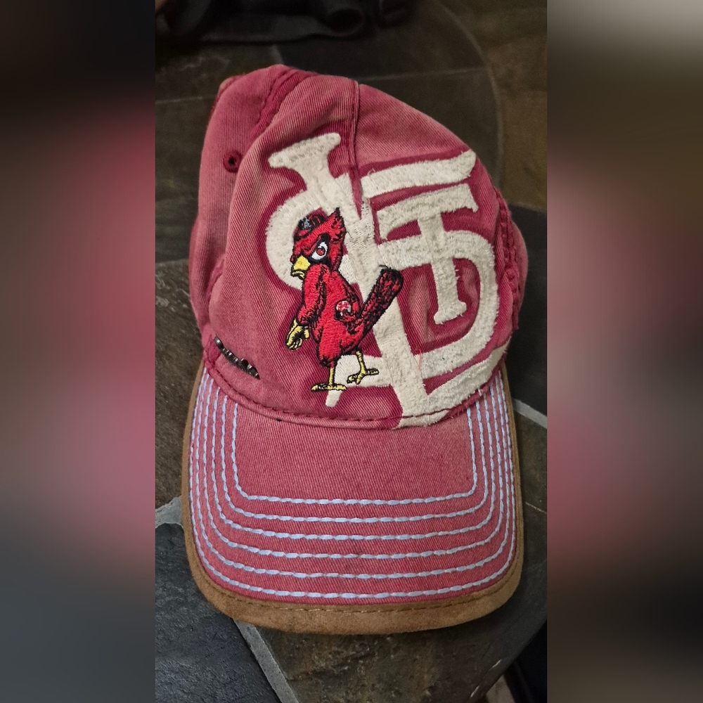 Retro Style Red Baseball Cap with Cardinals Logo